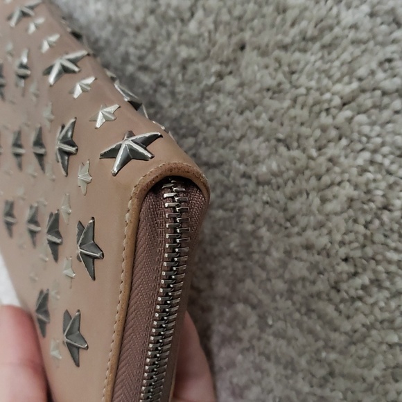 Jimmy Choo ballet pink and silver gunmetal zip wallet Authentic - Picture 4 of 10